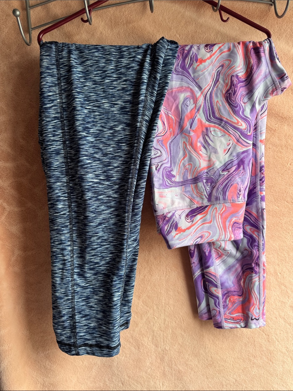 2 Pair Athletic Leggings Girls XL